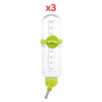 Trixie Clear Waterbottle For Small Pets - Lime 500ml (Pack Of 3)