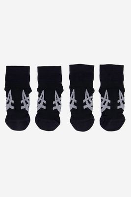 Mens 2 Pairs Quarter Running Sock Black Mens 2 Pairs Quarter Running Sock Black