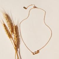Arabic Pendant Chain Necklace with Lobster Clasp Closure