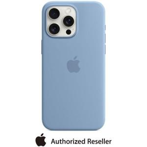 Apple iPhone 15 Pro Max Silicone Case with Mag Safe | Winter Blue