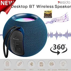 360° Surround Sound Desktop Bluetooth 5.1 Wireless Speaker HiFi Supper Bass TWS Portable Soundbar RGB Light Support TF Card Lightinthebox