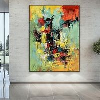 Handmate Oil PaintingCanvasWall Art DecorationAbstract Knife PaintingLandscape Colorfor Home Decor Rolled Frameless Unstretched Painting Lightinthebox