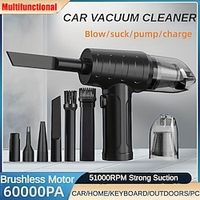 51000RPM High Speed Powerful Wireless Car Vacuum Cleaner PC Keyboard Dust Blower Portable Automotive Parts Air Gun Pet Hair Vacuum Cleaner Lightinthebox - thumbnail