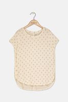Kids Girls Allover Printed T-Shirt  Ivory - thumbnail