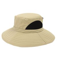 Men Trendy Wide Brim Outdoor Gardening Camping Fishing Bucket Caps Sun Protection Boonie Hat