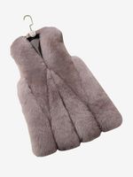 Elegant Faux Fur Women Vest Coat