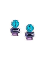 Daou 18kt white gold topaz Morning Light earrings - Blue - thumbnail