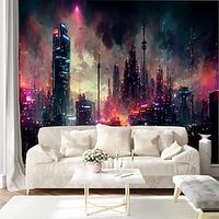 3D Home Decoration  The City For Hotels Living Rooms And Bedrooms Wall Covering Canvas Material Self adhesive Wallpaper Mural Wall Cloth miniinthebox - thumbnail