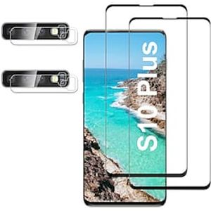 2 Pack Galaxy S10 Screen Protector 9H Tempered Glass Include a Camera Lens Protector Ultra  Fingerprint Compatible  HD Clear 3D Curved for Samsung S10 Glass Screen Protector Lightinthebox