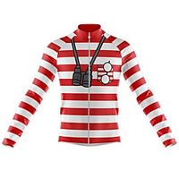 21Grams Men's Long Sleeve Cycling Jersey Spandex Red 3D Bike Top Mountain Bike MTB Road Bike Cycling Quick Dry Moisture Wicking Sports Clothing Apparel  Stretchy  Athleisure Lightinthebox - thumbnail