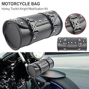 Motorcycle Cruiser Tool Bag Fork Barrel Shape Handlebar Front Fork Bag Black Saddlebags For Motorcycle Pannier Saddle Bags Tools Lightinthebox