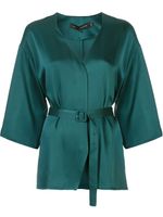 LAPOINTE belted blouse - Green - thumbnail