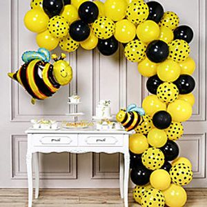 Insect Bee-shaped Aluminum Film Balloon Birthday Package Cartoon Decorative Polka Dot Balloon miniinthebox