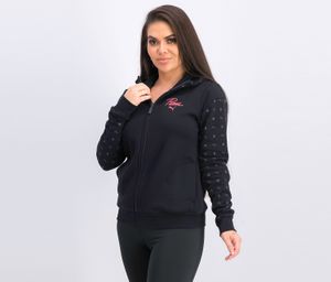 Womens Logo AOP Pack Hoodie  Cotton Black
