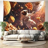 Astronaut Pizza Hanging Tapestry Wall Art Large Tapestry Mural Decor Photograph Backdrop Blanket Curtain Home Bedroom Living Room Decoration Lightinthebox