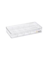 Homesmiths Stationery Box 15 Dividers Clear
