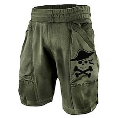 Men's Designer Classic Style Active Shorts 3D Print Pocket Elastic Waist Short Pants Sports Outdoor Casual Micro-elastic Graphic Prints Skull Comfort Breathable Mid Waist Army Green S M L XL XXL miniinthebox Men's Designer Classic Style Active Shorts 3D Print Pocket Elastic Waist Short Pants Sports Outdoor Casual Micro-elastic Graphic Prints Skull Comfort Breathable Mid Waist Army Green S M L XL XXL miniinthebox