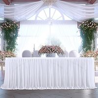 White Tulle Table Skirt for Rectangle Tables or Round Tables Tutu Table Skirt White Ruffle Table Cloths for Wedding Bridal Shower Birthday Party Decorations Lightinthebox - thumbnail