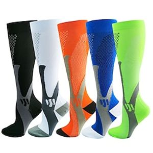 Running Socks 1 Pair Men's Women's Socks Breathable Sweat wicking Comfortable Non-slipping Gym Workout Basketball Running Active Training Jogging Sports Graphic Nylon Black White Pink Lightinthebox