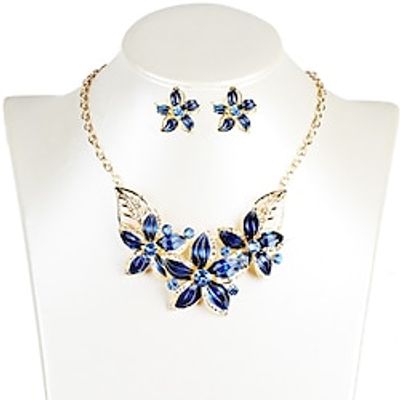 Versatile European And American Fashion Flower Drop Oil Diamond Set Necklace Short Necklace Decoration Lightinthebox Versatile European And American Fashion Flower Drop Oil Diamond Set Necklace Short Necklace Decoration Lightinthebox