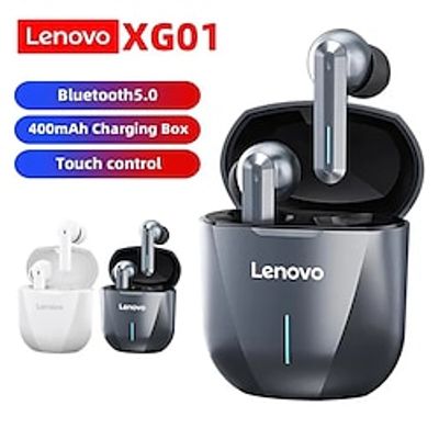 Original Lenovo XG01 TWS Wireless Bluetooth Headset Dual Microphone Noise Reduction AI Control Stereo Bass gaming earphone Lightinthebox