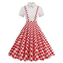 Retro Vintage 1950s Dress A-Line Dress Swing Dress Midi Women's Polka Dots A-Line Halloween Wedding Guest Tea Party Casual Daily Dress Lightinthebox