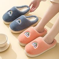Women's Slippers Fuzzy Slippers Fluffy Slippers House Slippers Warm Slippers Home Daily Flat Heel Open Toe Fashion Casual Minimalism Faux Fur Loafer Solid Color White Pink Green Lightinthebox - thumbnail
