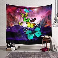 Wall Tapestry Art Decor Blanket Curtain Hanging Home Bedroom Living Room Decoration Polyester Butterfly miniinthebox - thumbnail