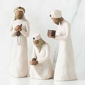 Nativity Sets Figurines Ornaments for Christmas,Christmas Nativity Scene Resin Figures Nativity Set Christmas Decorations Gift for Home Office Belen Decoration miniinthebox