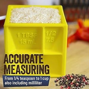 1pc, Multi-Purpose Plastic Measuring Cup for Cooking and Baking - Organize and Reduce Clutter with One Kitchen Device - Creative and Portable Kitchen Supplies and Gadgets Lightinthebox