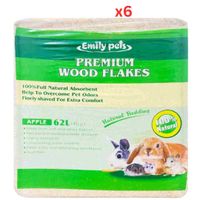Emily Pets Wood Shaving - Apple Scent 62 L (4Kg) (Pack of 6)