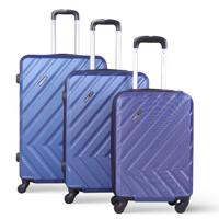 PARA JOHN 3-Piece Hard side ABS Luggage Trolley Set 20/24/28 Inch NAVY