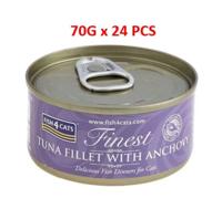 Fish4Cats Tuna Fillet with Anchovy Wet Food For Cat - 24 X 70g Fish4Cats Tuna Fillet with Anchovy Wet Food For Cat - 24 X 70g