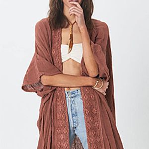 Women's Cover Up Beach Top Swimsuit Oversized Rust Red Swimwear Bathing Suits New / Padless miniinthebox