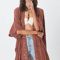 Women's Cover Up Beach Top Swimsuit Oversized Rust Red Swimwear Bathing Suits New / Padless miniinthebox - thumbnail