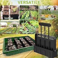 Upgraded Soil Blocker, Soil Block Maker with Comfortable Handel ABS 4 Cell Soil Blocking Tool for Seed Starting Germination Lightinthebox