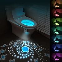 2pcs 1PC USB Charging Model 7 Color Color Toilet Lamp Human Body Sensor Lamp Projector Lamp Toilet RGB Atmosphere Light Creative Home Night Light Lightinthebox