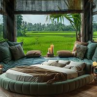 Landscape Window View Hanging Tapestry Wall Art Large Tapestry Mural Decor Photograph Backdrop Blanket Curtain Home Bedroom Living Room Decoration Cottagecore Lightinthebox - thumbnail