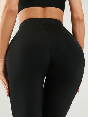 YOINS Black Patchwork Super Stretch Sports Leggings YOINS Black Patchwork Super Stretch Sports Leggings