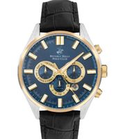 Beverly Hills Polo Club Men's JP25 Movement Watch, Multi Function Display and Leather Strap - BP3504X.201, Black Beverly Hills Polo Club Men's JP25 Movement Watch, Multi Function Display and Leather Strap - BP3504X.201, Black