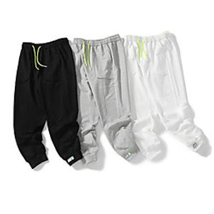 Men's Track Pants Athletic Bottoms Drawstring Elastane Summer Fitness Gym Workout Jogging Moisture Wicking Breathable Normal Sport White Black Grey  Micro-elastic  Full Length Lightinthebox