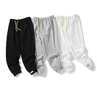 Men's Track Pants Athletic Bottoms Drawstring Elastane Summer Fitness Gym Workout Jogging Moisture Wicking Breathable Normal Sport White Black Grey  Micro-elastic  Full Length Lightinthebox - thumbnail