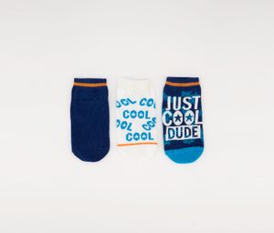 Kids Boys 3-Pack Socks  Blue/White