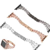 Jewelry Bracelet Compatible with Apple Watch band 38mm 40mm 41mm 42mm 44mm 45mm 49mm Bling Diamond Adjustable Breathable Stainless Steel Rhinestone Strap Replacement Wristband for iwatch Ultra 2 Lightinthebox