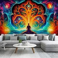 Landscape Wallpaper Mural Trippy Misty Nature Landsca Wall Covering Sticker Peel and Stick Removable PVC/Vinyl Material Self Adhesive/Adhesive Required Wall Decor for Living Room Kitchen Bathroom miniinthebox - thumbnail
