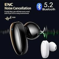 TWS Wireless Headphone Mini Single Sports Bluetooth 5.2 Earphone Wireless Gaming Earbuds Stereo ENC Noise Cancellation With Mic Lightinthebox - thumbnail