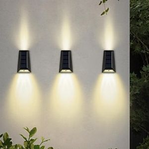 2PCS Solar Wall Light Up And Down Light Outdoor Garden Light Waterproof Fence Light Garden Step Patio Porch Decoration miniinthebox