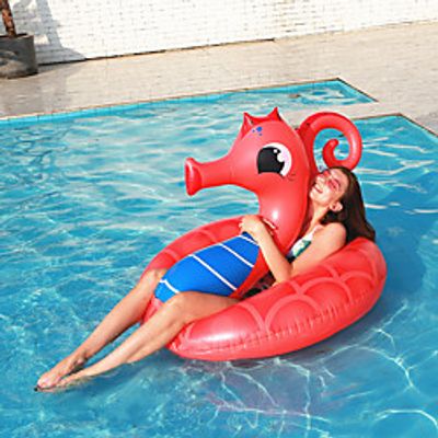PVC Giant Inflatable Seahorse Float Adult Swimming Ring Inflatable mount Floating Row 150120110CM Lightinthebox
