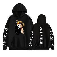 One Piece Monkey D. Luffy Roronoa Zoro Tony Tony Chopper Hoodie Cartoon Manga Anime Front Pocket Graphic Hoodie For Men's Women's Unisex Adults' Hot Stamping 100% Polyester Casual Daily miniinthebox