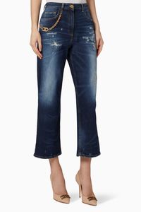 Charm Chain Cropped Jeans